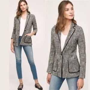 Cartonnier Leonie Tweed Blazer Gray Knit 8 Anthropologie